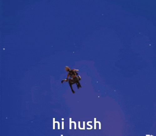 a drawing of a person with the words hi hush written below it
