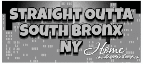 a logo for straight outta south bronx ny