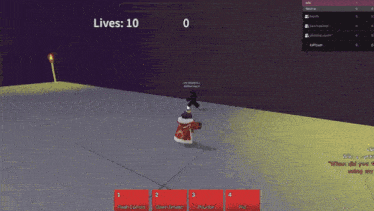 a screenshot of a video game where the player lives is 10
