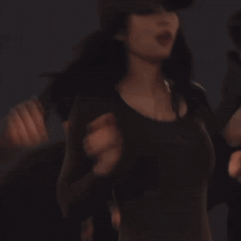 a woman wearing a hat that says ' abercrombie ' on it