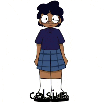 celsius is written on a white background with purple waves