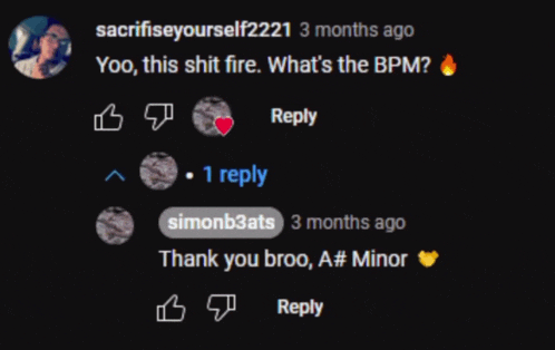 a screenshot of a facebook post with a reply from simonb3ats 3 months ago