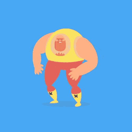 a cartoon illustration of a man in a superhero costume