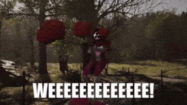 a screenshot of a video game with the words " weeeeeeeee " on the bottom