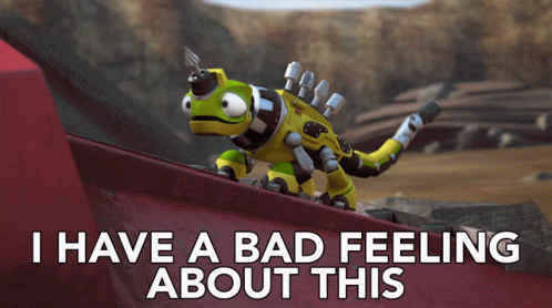 I Have A Bad Feeling About This Revvit GIF - I Have A Bad Feeling About This Revvit Dinotrux GIFs