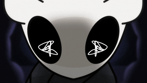 a close up of a cartoon character 's face with a drawing of a fish on it