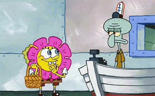 Trying To Cheer Up A Friend GIF - Squidward Spongebob Cheer Up GIFs