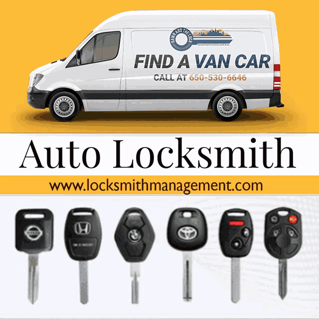 a white van with the words find a van car on the side