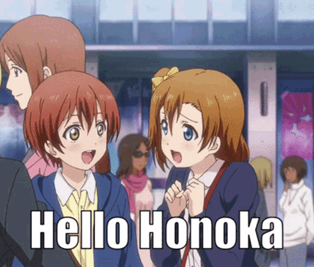 Love Live Hello Honoka GIF - Love Live Hello Honoka Rin GIFs