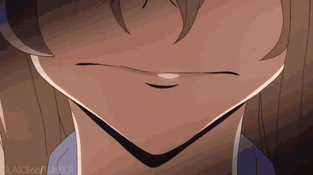 a close up of a person 's face with a tumblr logo in the lower right corner