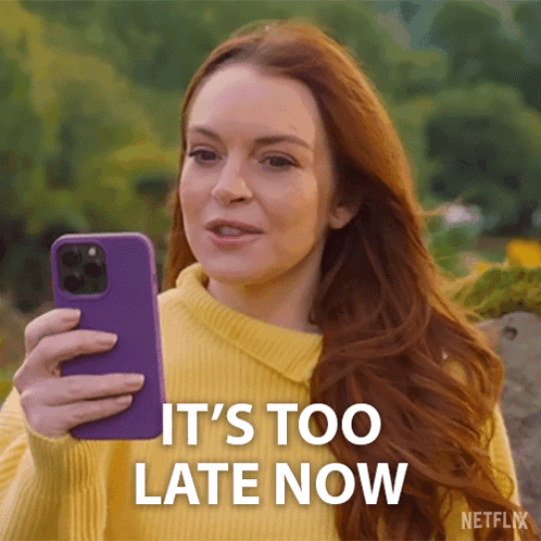 It'S Too Late Now Maddie Kelly GIF - It'S Too Late Now Maddie Kelly Irish Wish GIFs