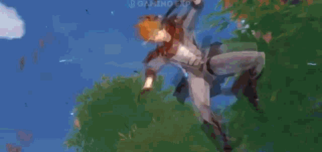 a blurry picture of a man in a suit holding a sword in his hand .