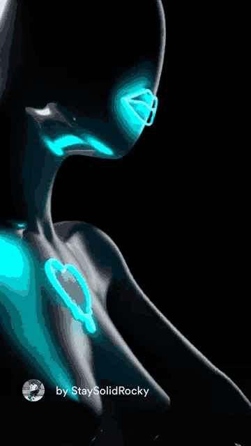 a drawing of a naked woman with a heart on her chest