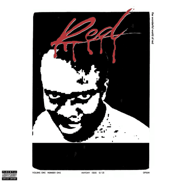 a black and white poster of a man with blood dripping from his head and the words real on the bottom
