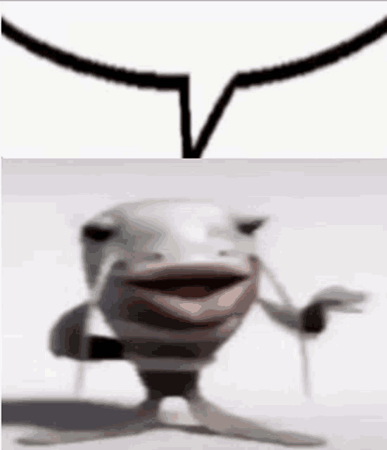 a picture of a cartoon character and a picture of a shark