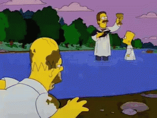 Homer Baptism GIF - Homer Simpson Baptism The Simpsons GIFs