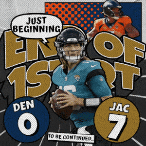 Jacksonville Jaguars (7) Vs. Denver Broncos (0) First-second Quarter Break GIF - Nfl National Football League Football League GIFs