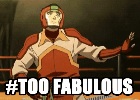 a man in a boxing ring with the words #too fabulous below him