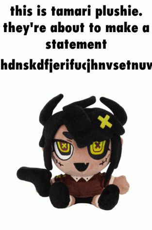 a picture of a stuffed animal with the words " this is tamari plushie " above it