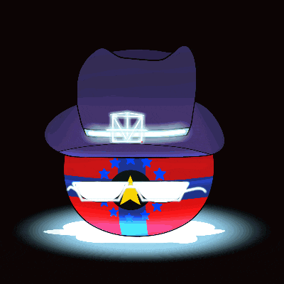 a cartoon drawing of a ball with a hat and sunglasses