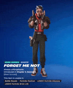 a screenshot of a forget me not emote
