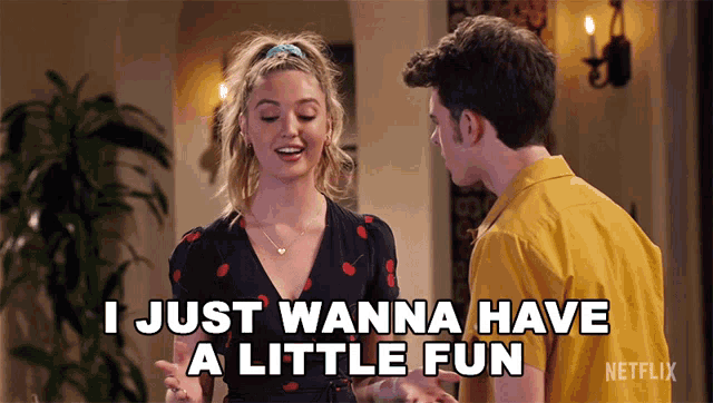 a netflix ad shows a man and a woman talking
