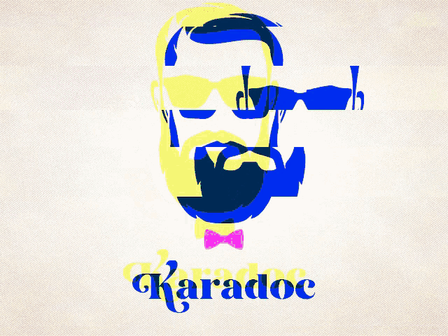 a man with a beard wearing sunglasses and a bow tie is surrounded by the word paranoid