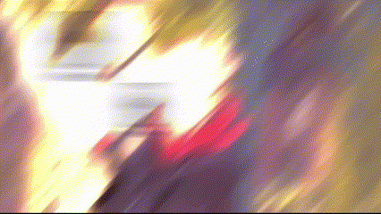 a blurry picture of a person 's face with a purple and yellow background