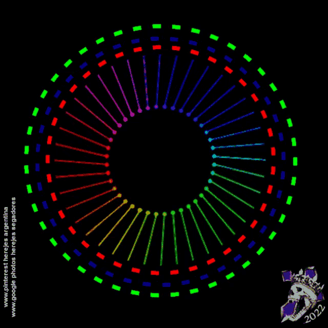 a picture of a rainbow colored circle with the year 2022 at the bottom