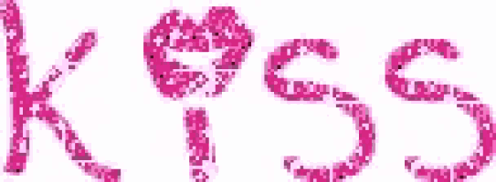 the letters k and s are made of pink glitter .
