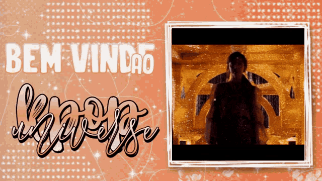 a poster that says bem vindao and has a picture on it