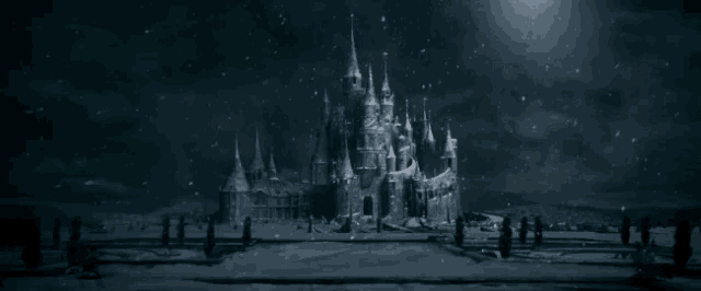 a castle with the disney logo on it