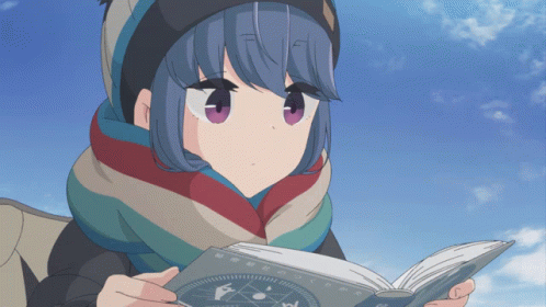 Rin Shima Yuru Camp GIF - Rin Shima Yuru Camp Anime Reading GIFs