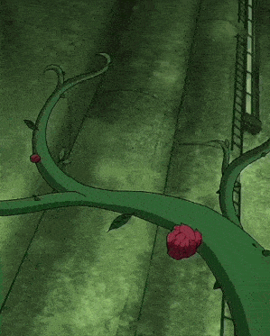 poison ivy from the batman animated series is being eaten by a plant