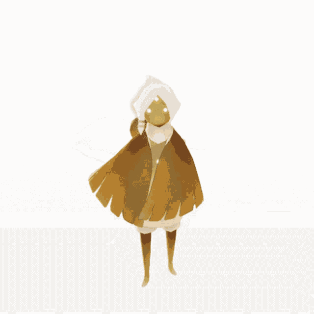 a drawing of a person with wings and a hood