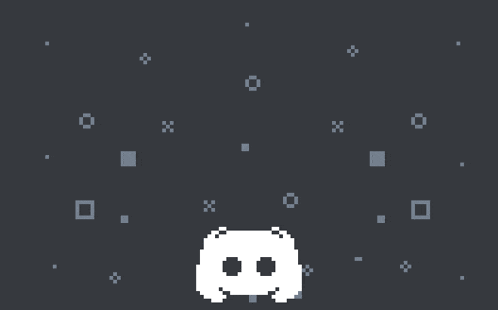 a pixel art drawing of a discord icon