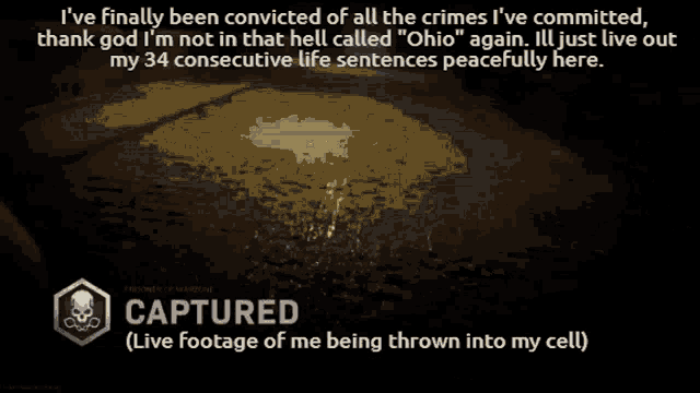 a poster that says captured on it with a fence in the background