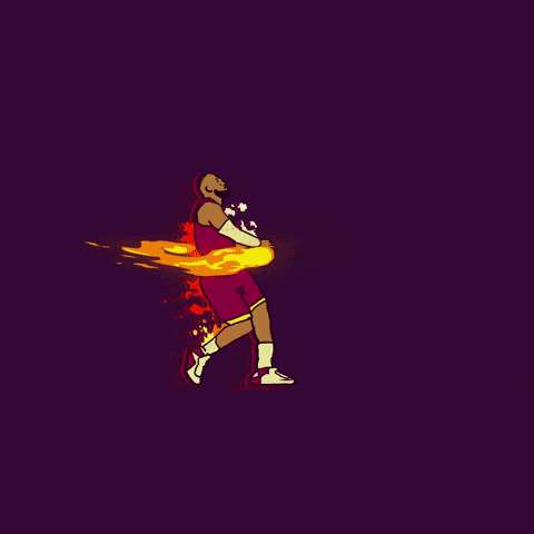 a drawing of a basketball player with the number 23 on his back
