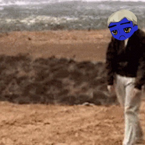 a person with a blue mask on their face