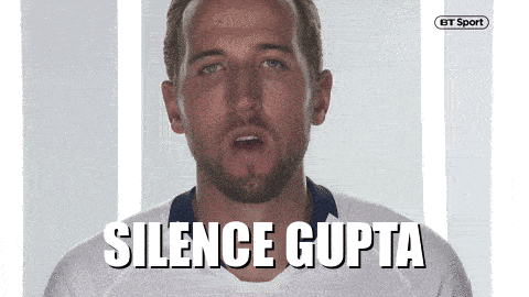 a man with a beard says " silence gupta "