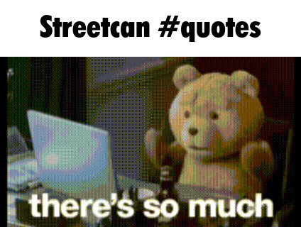 a teddy bear is sitting in front of a laptop with the words " there 's so much " below it