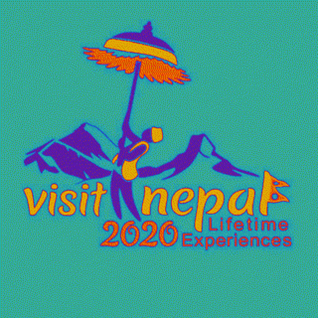 a colorful advertisement for visit nepal lifetime experiences