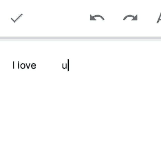 a screenshot of a text message says i love georu