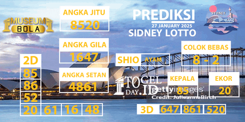 a poster for prediksi sidney lotto shows the opera house