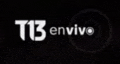 a black background with white letters that say t13 en vivo