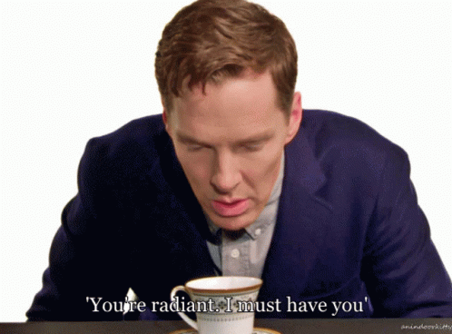 Benedict Cumberbatch Tea GIF - Benedict Cumberbatch Tea Radiant GIFs