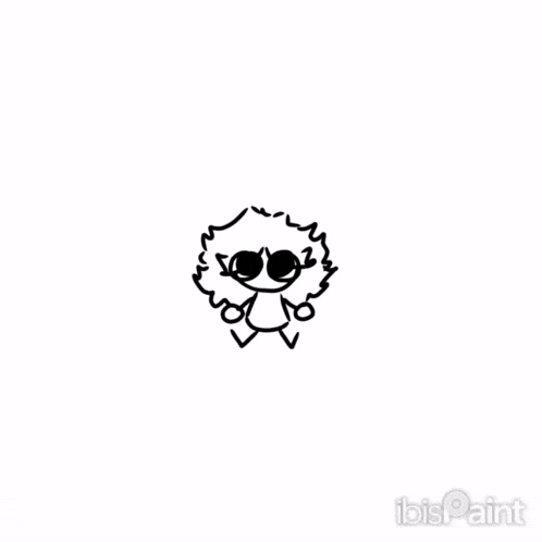 a black and white drawing of a cartoon character with sunglasses on .