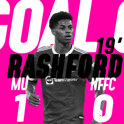a black and white photo of a soccer player with the name rashford on it