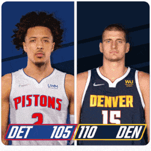 Detroit Pistons (105) Vs. Denver Nuggets (110) Post Game GIF - Nba Basketball Nba 2021 GIFs
