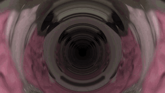a pink and gray circle with a black circle in the middle